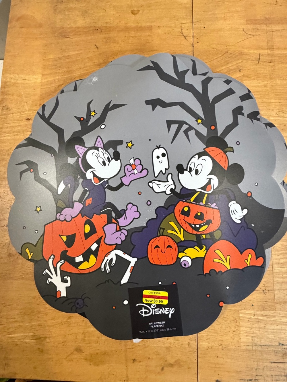 4 Pack Bundle of Disney Halloween Theme Round Placemats 15x15